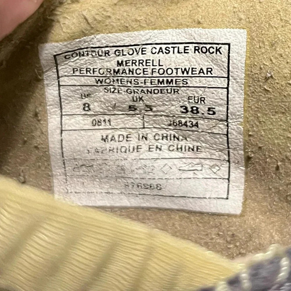 MERRELL CONTOUR GLOVE CASTLE ROCK Size 8 - Picture 3 of 6